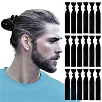 Laços de cabelo 79STYLE, 100 peças de tecido elástico para homens, preto Laços de cabelo 79STYLE, 100 peças de tecido elástico para homens, preto
