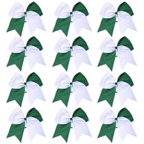 Laços de cabelo Cheer DEEKA de 8 polegadas e 2 tons para meninas adolescentes x12