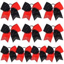 Laços de cabelo Cheer DEEKA Rhinestones em dois tons para meninas adolescentes