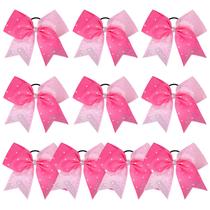 Laços de cabelo Cheer DEEKA, strass, 10 peças para meninas adolescentes
