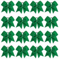 Laços de cabelo Cheer OAOLEER verde floresta de 8 polegadas (pacote com 16) Laços de cabelo Cheer OAOLEER verde floresta de 8 polegadas (pacote com 16)