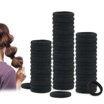 Laços de cabelo Dreamlover para cabelos grossos pretos 50 peças