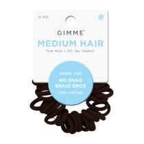 Laços de cabelo GIMME No Snag Braid Ends, pacote com 25, marrom escuro Laços de cabelo GIMME No Snag Braid Ends, pacote com 25, marrom escuro