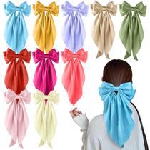 Laços de cabelo Mlurcu para mulheres e meninas, 10 peças de fita de cetim sedosa