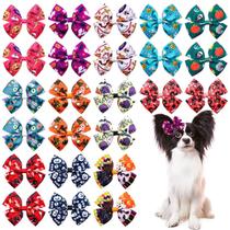 Laços de cabelo para cães de Halloween JpgDn 24 unidades/12 pares para cães grandes Laços de cabelo para cães de Halloween JpgDn 24 unidades/12 pares para cães grandes