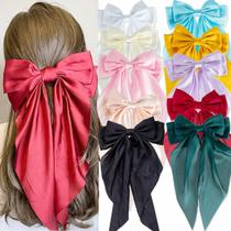 Laços de cabelo Seneeel de cauda longa de grandes dimensões para mulheres, 10 unidades Laços de cabelo Seneeel de cauda longa de grandes dimensões para mulheres, 10 unidades