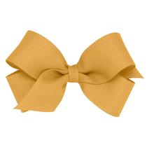 Laços de cabelo Wee Ones Classic Grograin Old Gold Girls Mini