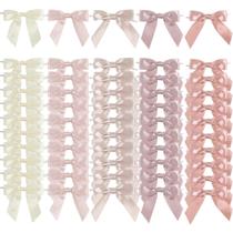 Laços de fita AIMUDI Dusty Rose Satin 3,5 polegadas, 50 unidades com gravata giratória