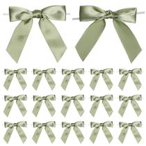 Laços de fita de cetim LIZLOVESS Sage Green 9 cm para embrulho de presente Laços de fita de cetim LIZLOVESS Sage Green 9 cm para embrulho de presente