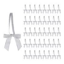 Laços de fita decorativos Meseey, 50 peças, argolas prateadas de 7,5 cm Laços de fita decorativos Meseey, 50 peças, argolas prateadas de 7,5 cm