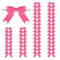 Laços de fita decorativos Meseey, 50 unidades, rosa neon de 3 polegadas