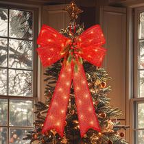 Laços de Natal Brightown Red com 45 luzes LED 60x40cm Laços de Natal Brightown Red com 45 luzes LED 60x40cm