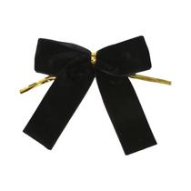 Laços De Natal Em Veludo Vermelho Dourado 12/24 Peças Mini Laços Para Árvore De Natal Decoração Para