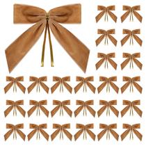 Laços de Natal Utehilly Camel Velvet, 24 peças para decoração