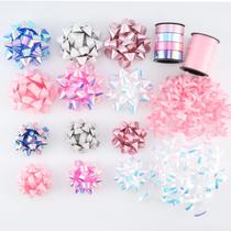 Laços de presente DYSHIPEN 16 peças rosa de 3,5 polegadas e 2,5 polegadas com fitas