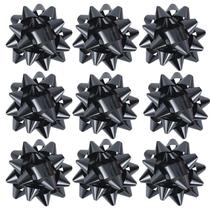 Laços de presente DYSHIPEN, pacote com 24, 9 cm, pretos para festas Laços de presente DYSHIPEN, pacote com 24, 9 cm, pretos para festas