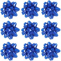 Laços de presente DYSHIPEN, pacote com 24, azul escuro, 9 cm