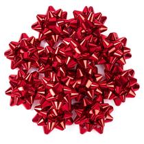 Laços de presente WRAPAHOLIC, pacote com 12, 10 cm, vermelhos metálicos, autoadesivos Laços de presente WRAPAHOLIC, pacote com 12, 10 cm, vermelhos metálicos, autoadesivos