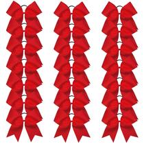 Laços de torcida Oaoleer 21 peças de 20 cm, laço vermelho Jumbo Cheerleader Laços de torcida Oaoleer 21 peças de 20 cm, laço vermelho Jumbo Cheerleader