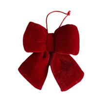 Laços De Veludo Vermelhos Para Natal: Enfeites Penduráveis DIY Para Decoração De Árvore De Natal E