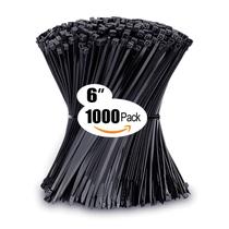 Laços de zíper ANOSON de 15 cm com 11 kg de resistência à tração, preto, pacote 1000 Laços de zíper ANOSON de 15 cm com 11 kg de resistência à tração, preto, pacote 1000