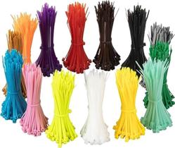 Laços de zíper coloridos XINGO 1400 unidades Laços de arame de plástico multicoloridos de 15 cm