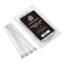 Laços de zíper de metal JOUGU 304, aço inoxidável, 300 mm, 100 unidades Laços de zíper de metal JOUGU 304, aço inoxidável, 300 mm, 100 unidades