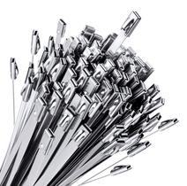 Laços de zíper de metal Sinlon 100 unidades de aço inoxidável 30 cm Laços de zíper de metal Sinlon 100 unidades de aço inoxidável 30 cm