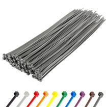 Laços de zíper GTSE 30 cm de nylon prateado/cinza, pacote com 100 unidades, 22,68 kg de resistência Laços de zíper GTSE 30 cm de nylon prateado/cinza, pacote com 100 unidades, 22,68 kg de resistência