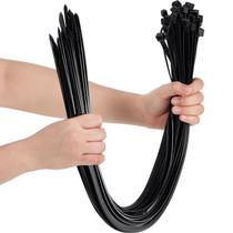 Laços de zíper Nuanchu Heavy Duty Cable, 100 unidades (90 cm), pretas