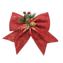 Laços decorativos de Natal allgala XBW93024 4-PK vermelhos 18cm