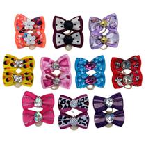 Laços Pet 20 Lacinhos Cachorro Fêmea 10 Pares Filhote Pequeno Rochanelli