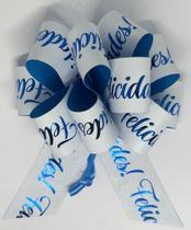 Laços Prontos Para Presente e Embalagem Laços FELICIDADES Flor Grande 10 Unidades