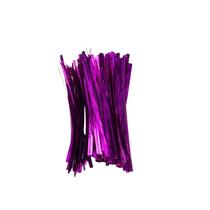 Lacre Araminho Fitilho Fecho Metalizado 15cm Roxo 750un