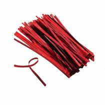 Lacre Araminho Fitilho Fecho Metalizado 30cm Vermelho 100un Lacre Araminho Fitilho Fecho Metalizado 30cm Vermelho 100un