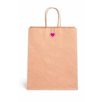 Lacre Coração Adesivo Transparente 9x3cm Personalizado para Sacolas Brindes Lembrancas e Embalagens Cor:RosaQuantidade: