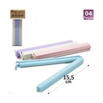 Lacre de Embalagem Prendedor de 12cm Veda - 4 Unidades Coloridas