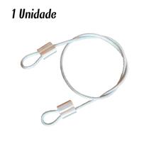 Lacre de Segurança 35cm em Cabo de Aço Revestido - Bolsa Mala Capacete Bike Estrobo