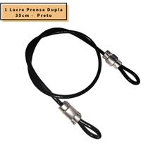 Lacre de Segurança 35cm Reutilizavel Cabo de Aço Bolsa Bike Malas - PRETO