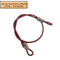 Lacre de Segurança em Aço 35cm Bolsa Bike Capacete Reutilizavel - Vermelho Lacre de Segurança em Aço 35cm Bolsa Bike Capacete Reutilizavel - Vermelho