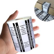 Lacre de Segurança Genérico Rolo com 300 etiquetas