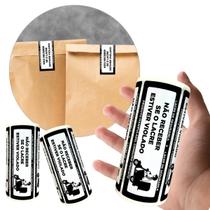 Lacre de Segurança para Delivery Preto Rolo com 300 etiquetas Lacre de Segurança para Delivery Preto Rolo com 300 etiquetas