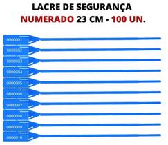 Lacre de Segurança para Malote 23 Cm Numerado - 100 Unidades