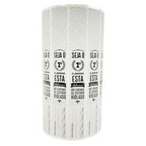 Lacre de Segurança Retangular Branca (2,5 x 19,5 cm) - 1000 unidades - MultiCaixasnet Etiquetas