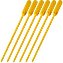 Lacre Para Malote Numerado Escada Plástico Amarelo 16cm Com 100 Peças Tykheplas Ref: 160049