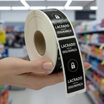 Lacre Segurança Delivery 3x7cm Cadeado 250un preto Lacre Segurança Delivery 3x7cm Cadeado 250un preto