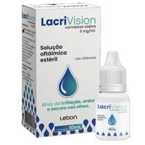 Lacrivision Colírio 10mL Carmelose Sódica 5mg/mL Lubrificante Ocular