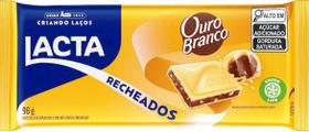Lacta Barra De Chocolate Ouro Branco Recheada 98 Gramas