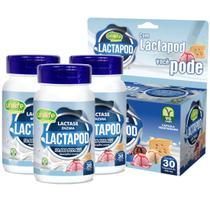 Lactapod Enzima Intolerância a Lactose 30 cáps Kit com 3