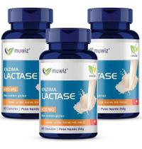Lactase Enzimas 180 Capsulas 400 Mg 4500 Fcc Muwiz 3x 60caps